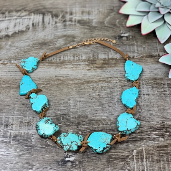 Out West Turquoise Suede Necklace - Picture 4 of 5